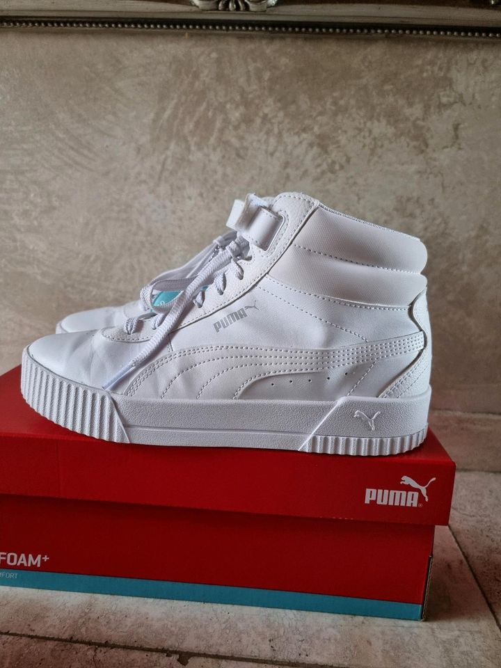 Puma Carina 2.0 MID Sneaker high Softfoam optimal comfort weiß 40 in Büdingen