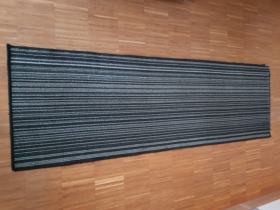 Küchenläufer Teppich-Läufer schwarz weiß 176x57 180x60 60x180 in Karlsruhe