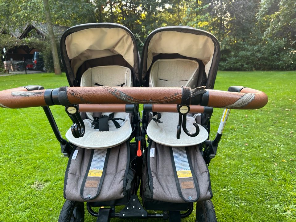 Emmaljunga Double Viking Zwillings-Geschwisterkinderwagen XXL SET in Bergkamen