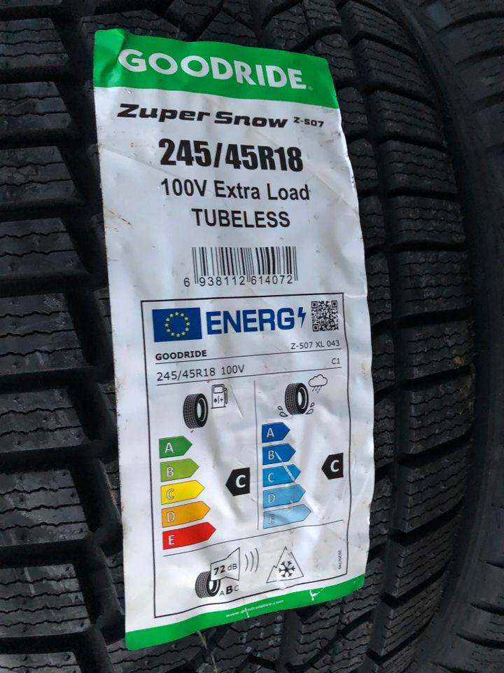 4x Neue Winterreifen aus ende 2023 (((245/45 R18 100V XL))) in Herne