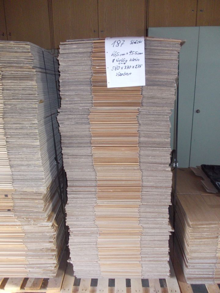 Faltkartons 580 x 370 x 275 einwellig 4 mm in Ötigheim