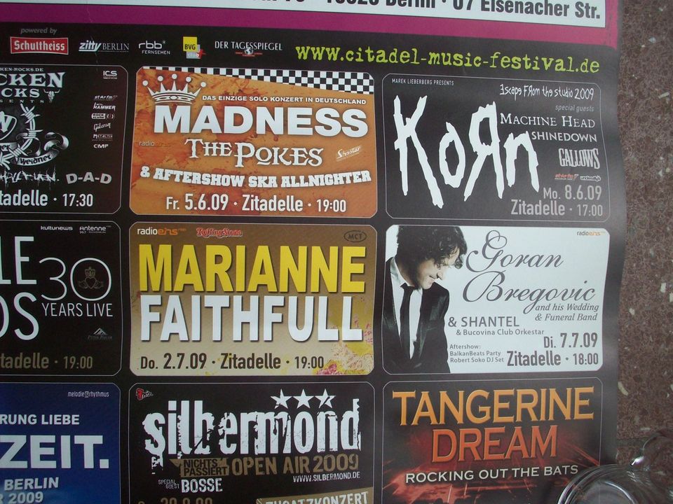 KONZERT PROMO POSTER APRIL 2009 RAR 30 Bands ZZ TOP MÖTLEY CRÜE in Berlin