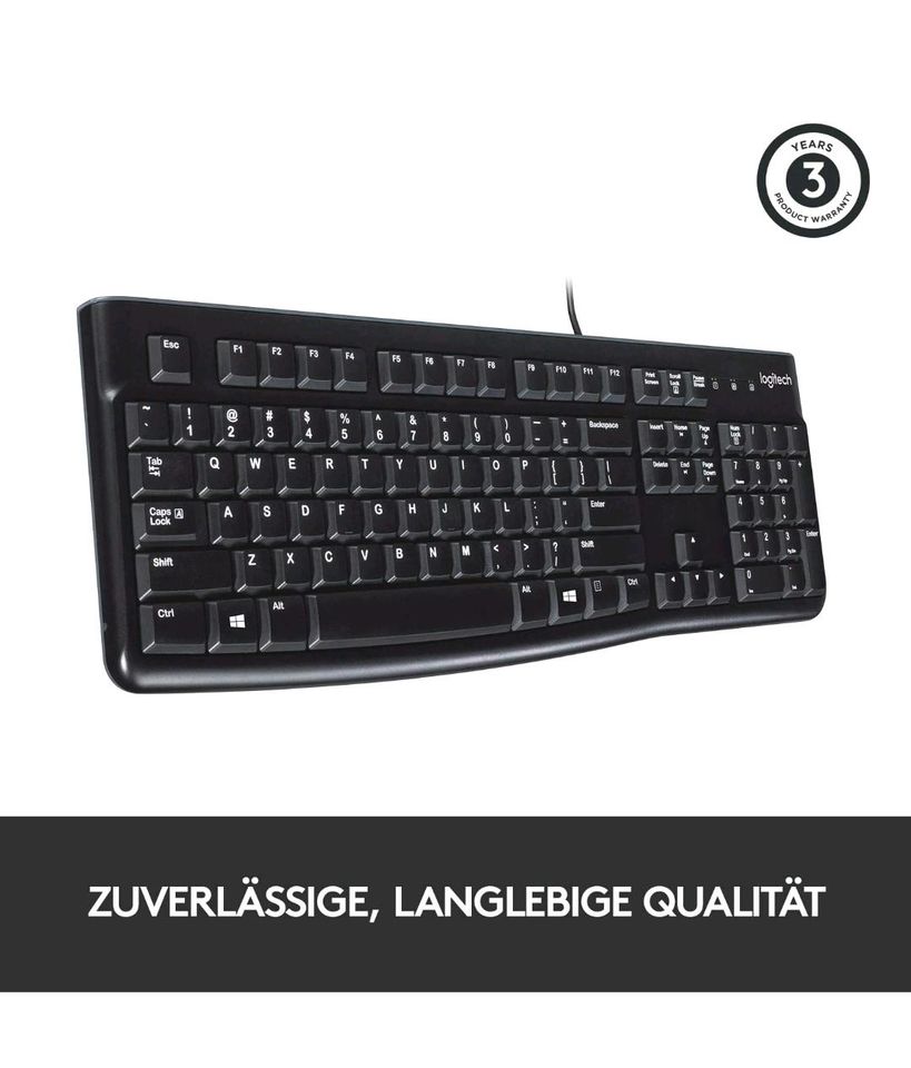 Logitech K120 Kabelgebundene Business Tastatur für Windows und Li in Burghausen
