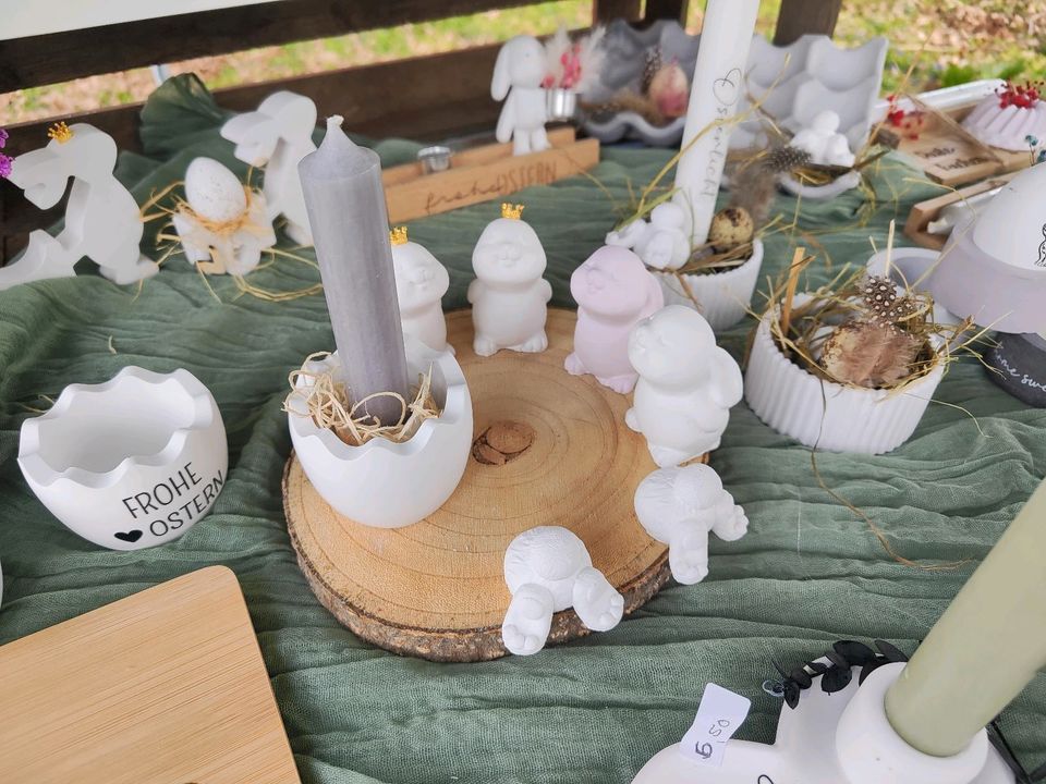 Ostern Handmade Deko Keramik Kerzen Frühling Geschenk muttertag in Weilburg