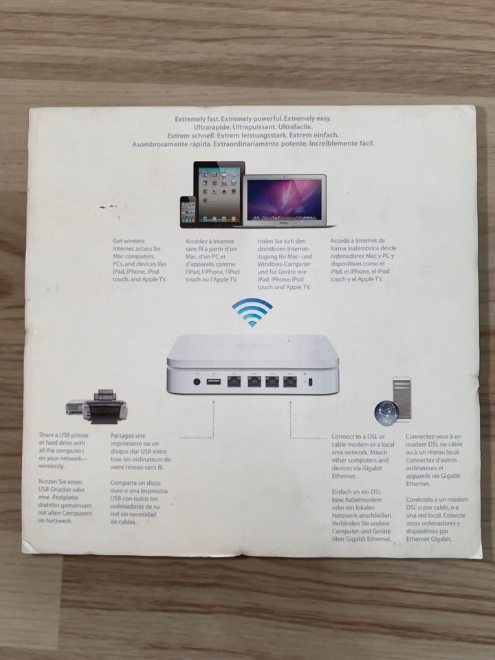 AirPort Extreme 802.11n Wi-Fi Router A1408 wlan Router in Chemnitz