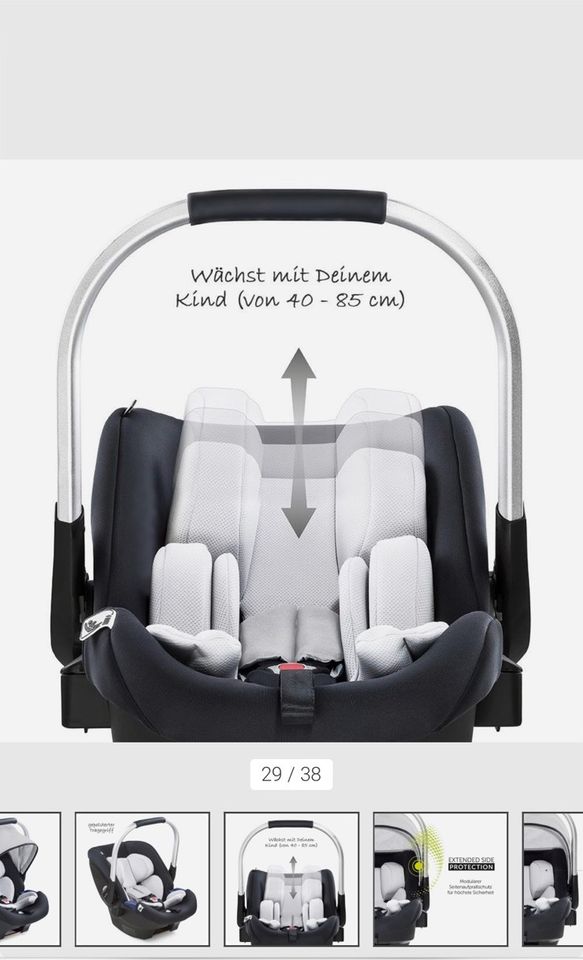 Kinderwagen 4 in 1 Hauck Apollo mit Babyschale und Isofix Basis in Remscheid