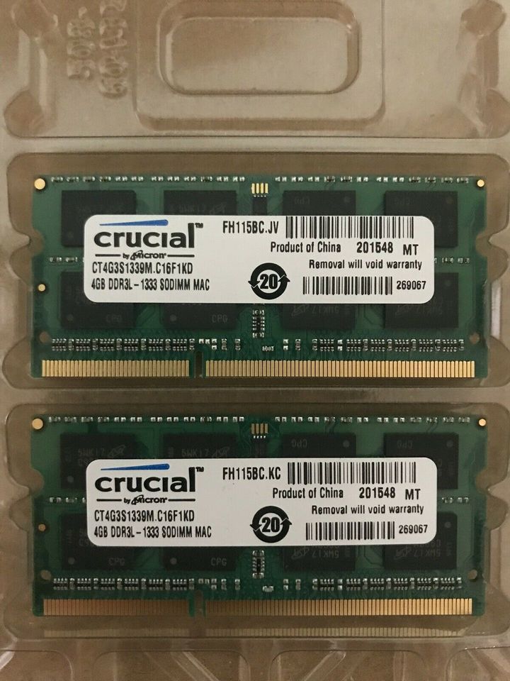 Crucial CT4G3S1339M.C16F1KD 8GB (4GBx2) Speicher Kit für Mac in Berlin
