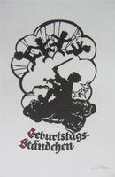 5 Postkarten-Scherenschnittdrucke der 70er Jahre, inkl. Porto Brandenburg - Mühlenbecker Land Vorschau