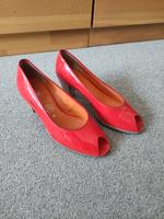 Rote Flamenco-Pumps 38 Weite G Ara Lackleder Peep-toe Bayern - Egenhofen Vorschau