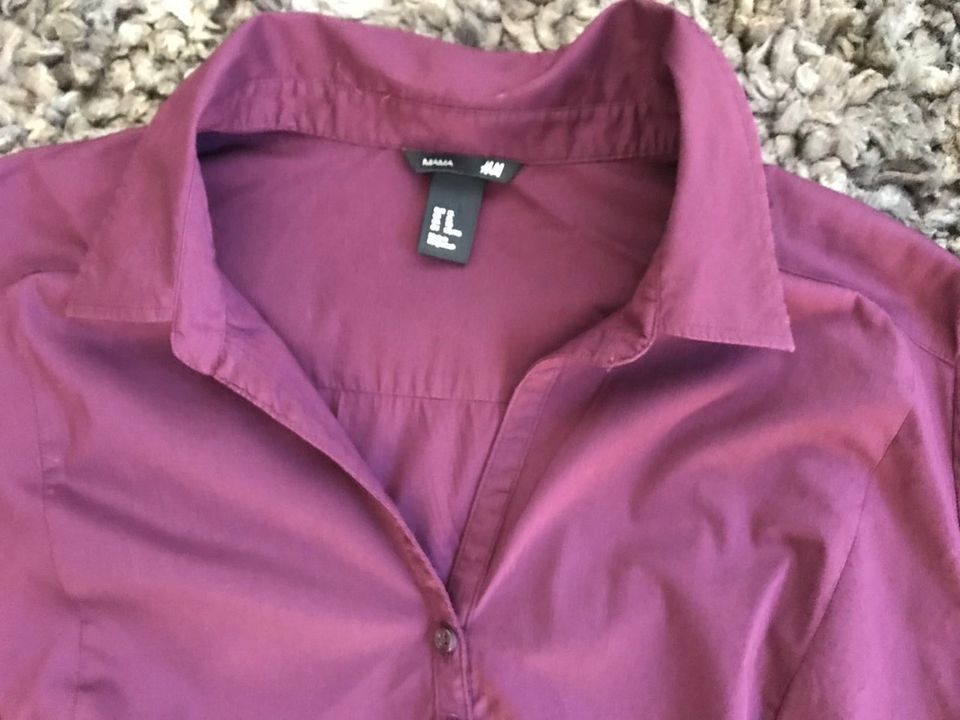 Bluse Longbluse Tunika dunkelrot H&M Mama XL in Zehlendorf 