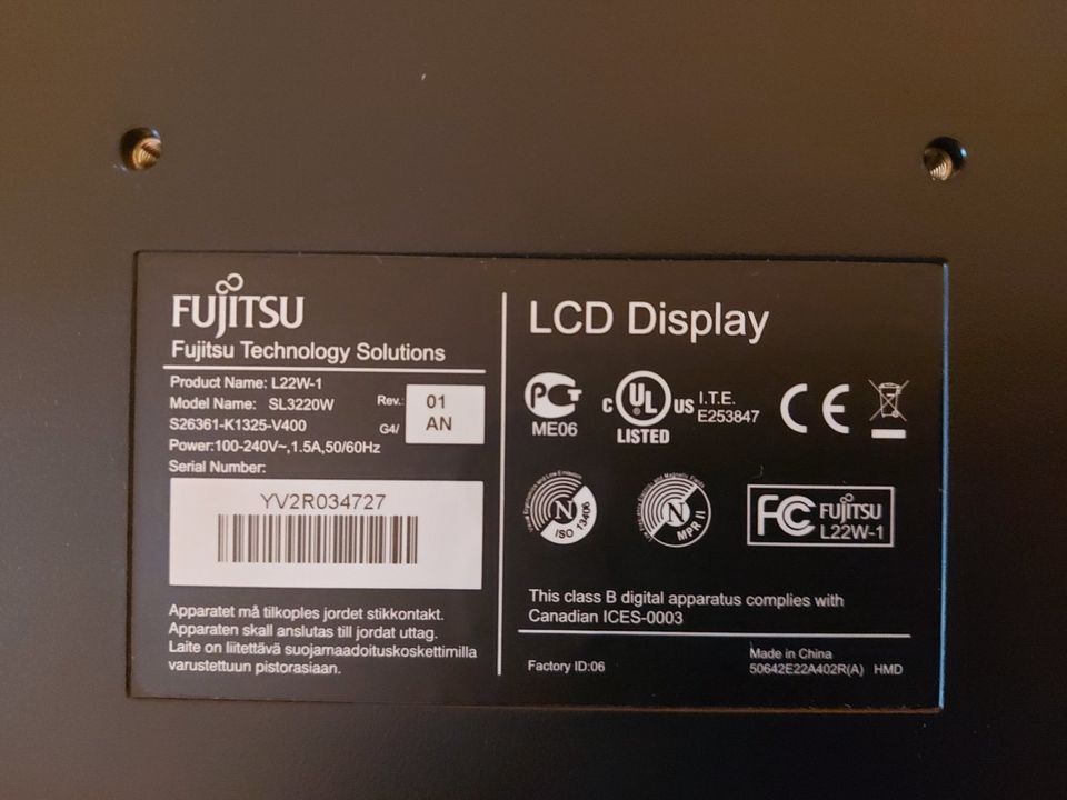 PC Monitor Fujitsu 22Zoll SL3220W in Neuenhagen