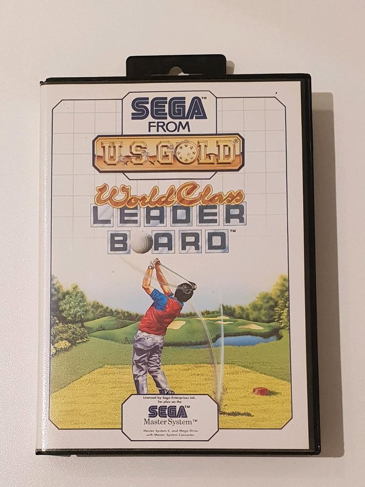 SEGA Master System Spiel World Class Golf, SAMMLERSTÜCK, komplett in Bad Soden am Taunus