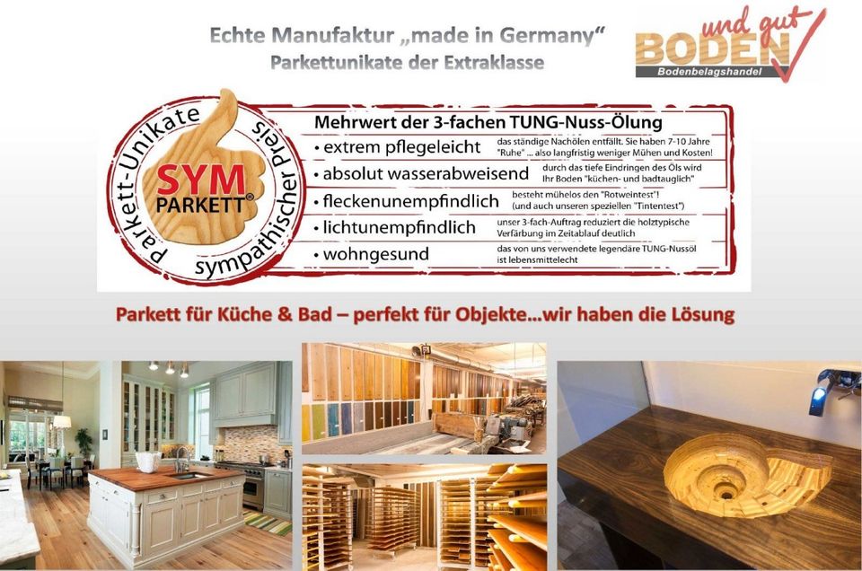 Parkett Landhausdiele Eiche Mix in orange, weiss, beigeweiss, braun stark gebürstet - perfekt geölt mit TUNG-Nussöl - eigene Manufaktur - extrem gute Qualität für Küche, Bad, Flur - Frankfurt Beratung in Frankfurt am Main