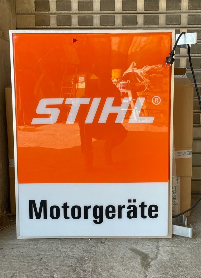 Stihl Beluchtet Reklame Motorsäge Kettensäge Freischneider in Kerpen