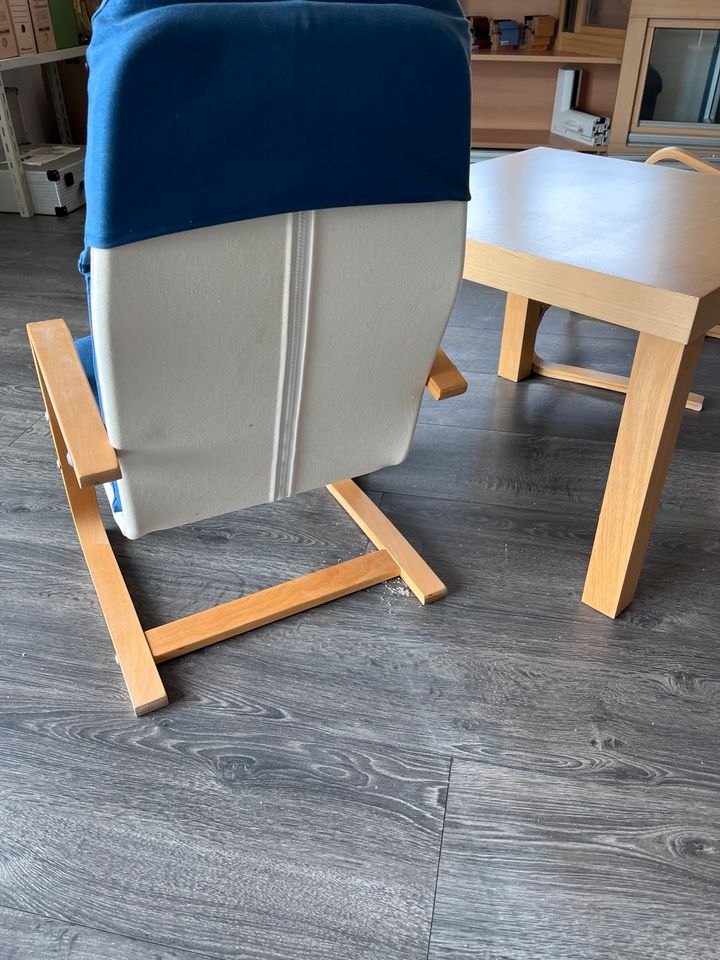 Ikea Poäng Kinder Sessel inkl. Tisch in Heppenheim (Bergstraße)