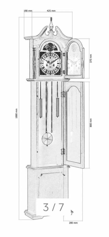 Standuhr Mahagoni NEU in Düsseldorf