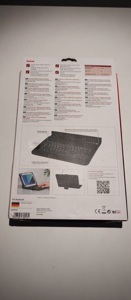 Hama Tablet-Tasche mit Tastatur "OTG" + USB-C Adapter NEU / OVP in Berlin