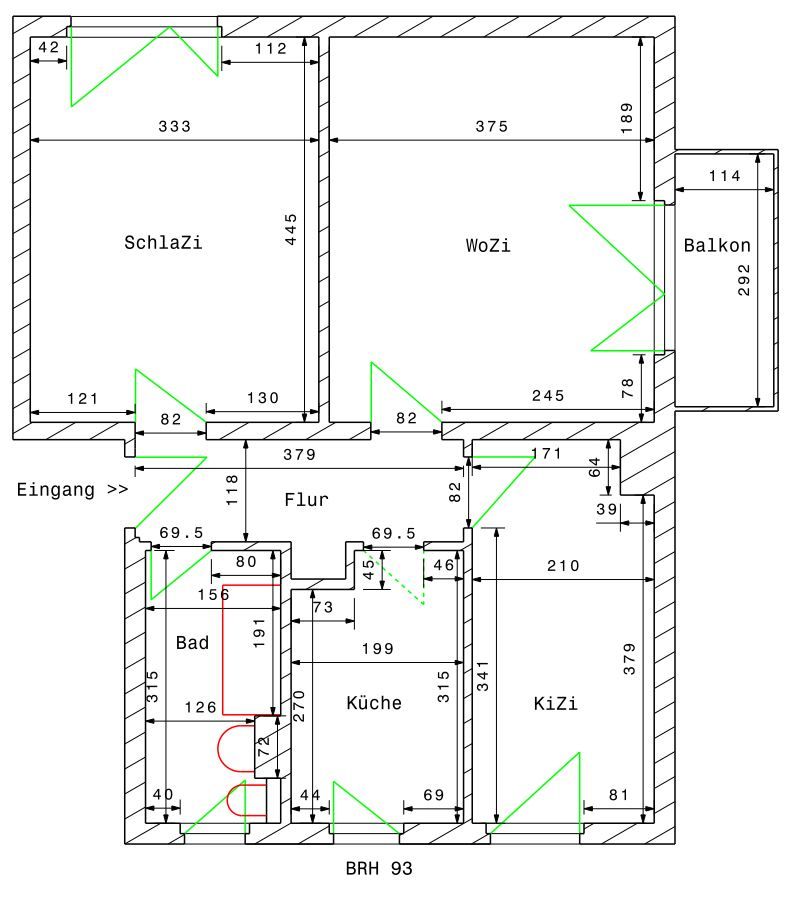 3-R-Wohnung mit Balkon in ruhiger Lage in Lucka (Thüringen) / W0168 in Lucka