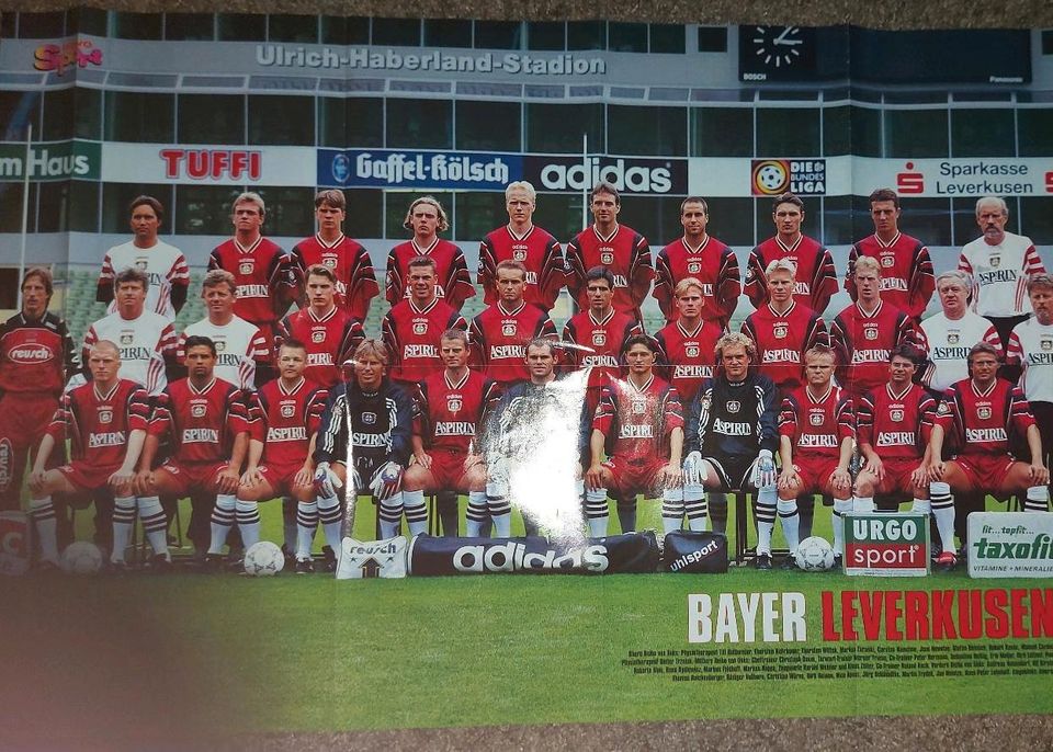 Bayer Leverkusen Mannschaftsbild Poster 1999/2000 Bravo Sport in Schorndorf