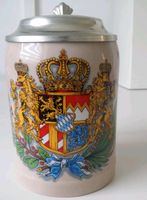 Bierkrug mit Zinndeckel,  Bayern Wappen Bayern - Augsburg Vorschau
