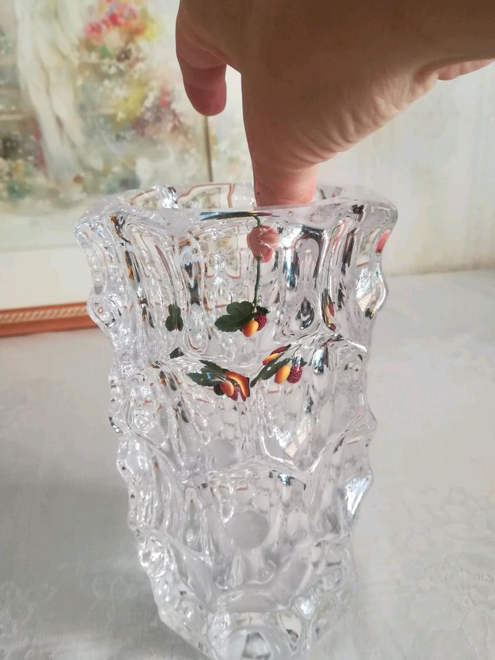 Glas Vase vintage sehr selten in Wölfersheim