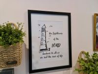 Poster/ Bild mit christlichem Spruch Handlettering Leuchtturm Niedersachsen - Worpswede Vorschau