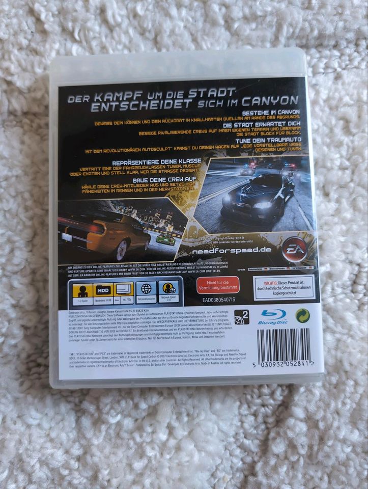 Need for speed carbon ps3 PlayStation 3 Spiel in Markgröningen
