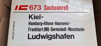 Original Zuglaufschild, IC Kiel - Ludwigshafen, Hamburg,80 er J. Hessen - Büttelborn Vorschau