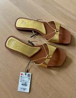 ZARA goldene Pantolette / Schläppchen Gr. 40 - NEU Sachsen - Plauen Vorschau