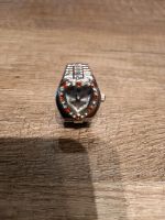 Uhr in Herzform als Ring rot und weiß Stein Zugband Metall Bayern - Hof (Saale) Vorschau