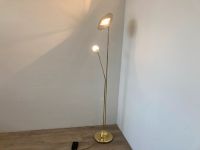 #A Stehlampe Standleuchte Gold Deckenfluter Lesearm dimmbar Gold Sachsen - Burgstädt Vorschau