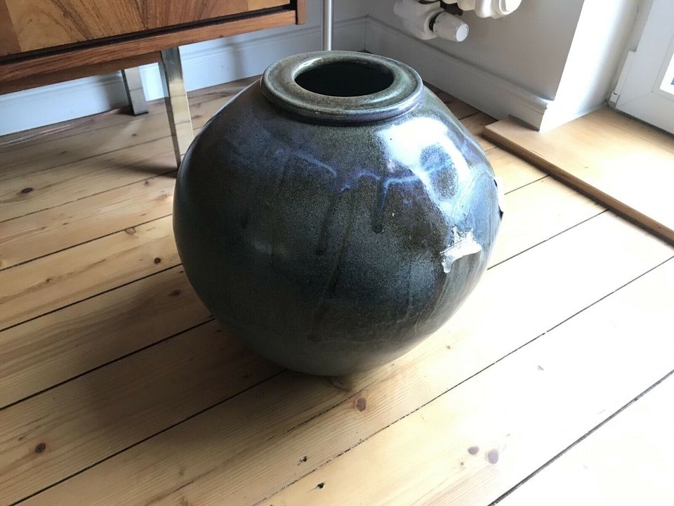 Bodenvase Vase Keramik vintage antik 50er 60er zu Teak Pampasgras in Bremen