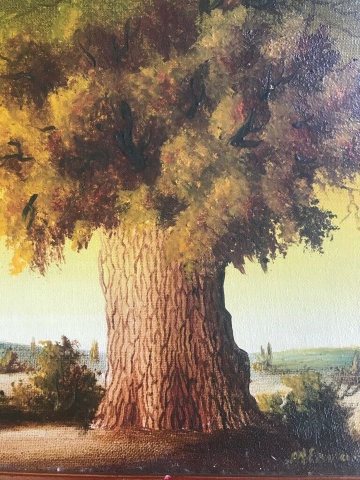 Ölgemälde mit Baum Landschaftsbild Kunst sehr schön in Homberg (Efze)