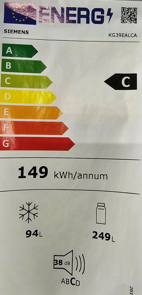 Kühlschrank Kühl-Gefrierkombination Siemens KG39EALCA in Fischbach