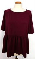 Vila Shirt Peplum Schößchen Empire dunkelrot L 44 46 Hessen - Kassel Vorschau