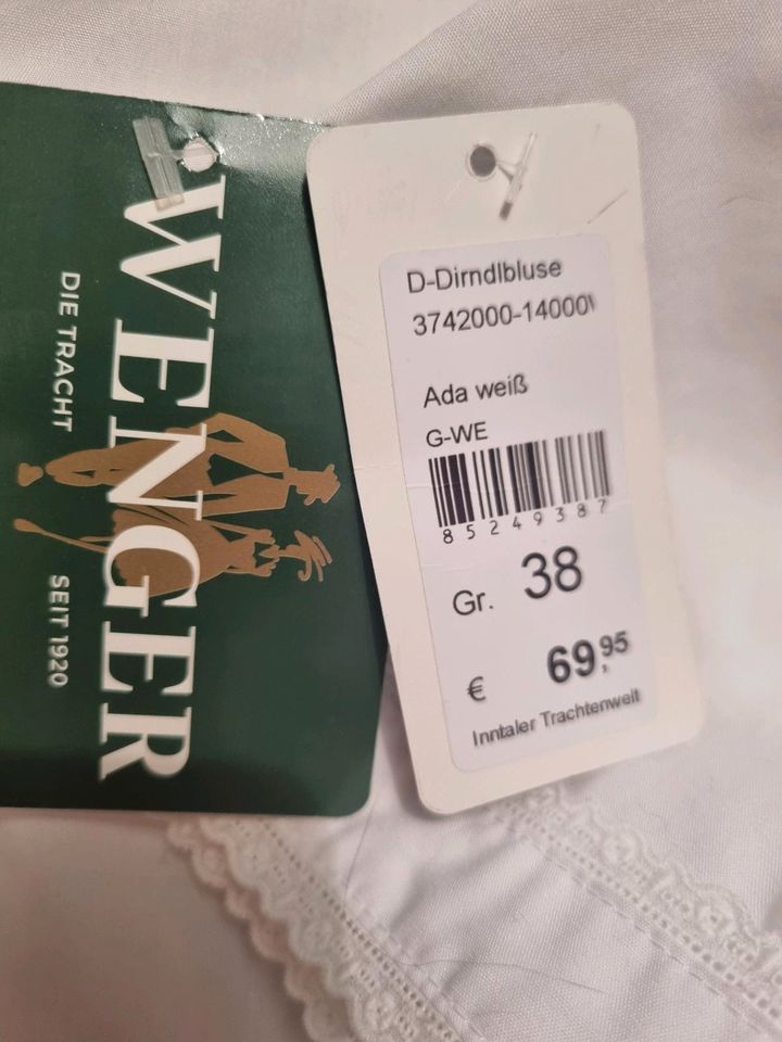 Dirndlbluse NEU Gr. 38 weiß Wenger in Bruckmühl