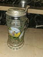 Bierkrug Biergkrüge Glas Zinndeckel Haushaltsauflösung Vintage Bayern - Mömlingen Vorschau