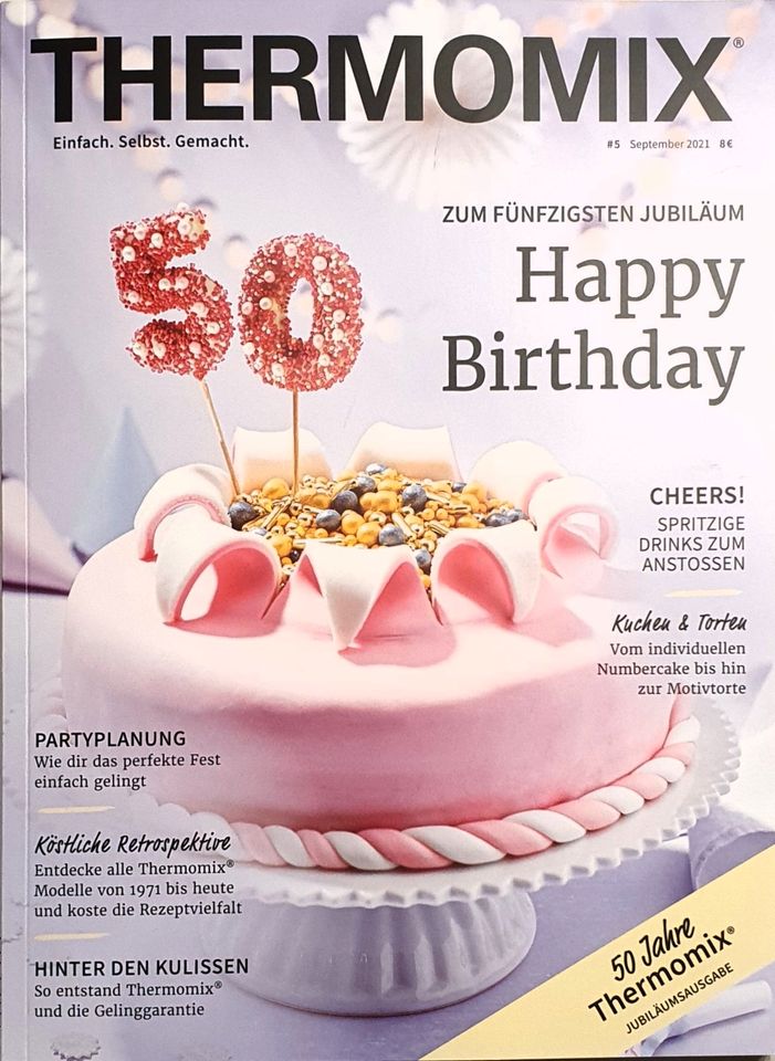 Thermomix Zeitschrift „Happy Birthday“. 50 Jahre Jubiläum. in Bielefeld