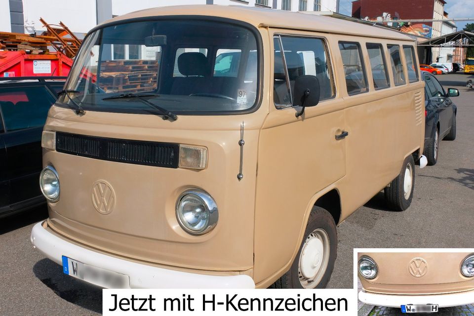 Jetzt Oldtimer: VW T2 Kombi Bus H-Kennzeichen TÜV neu bis 3/2026 in Wuppertal