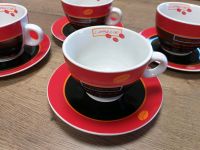 4er Set Cappuccino Tassen  in rot/schwarz ca. 200-220 ml Baden-Württemberg - Buchen (Odenwald) Vorschau