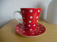 Fliegenpilz-Kaffeetasse Kaffeebecher + Unterteller - Rot mit Weiß Bayern - Lindau Vorschau