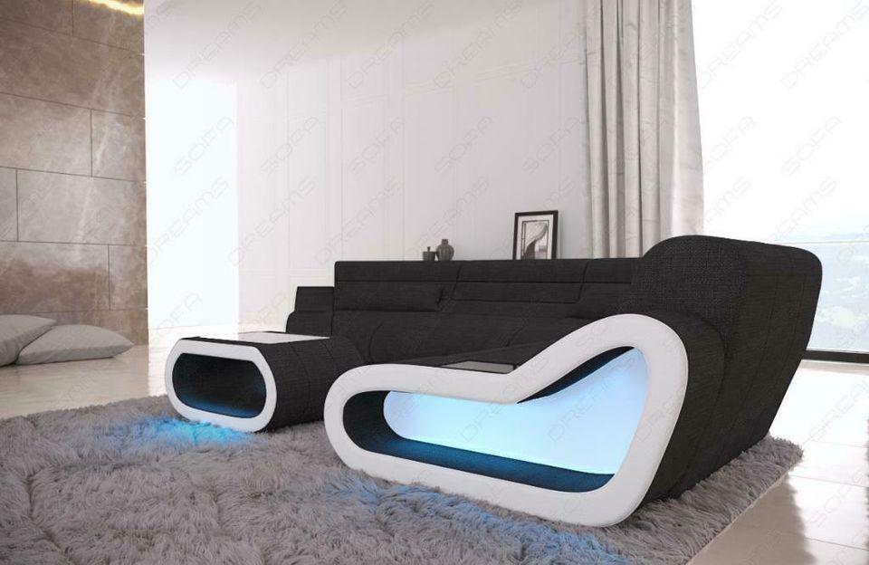 Sofa Polster Wohnlandschaft Couch CONCEPT C Form Polsterecke LED in Berlin