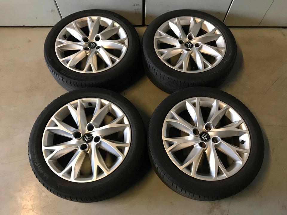 4 x CITROEN C4 ALUFELGEN, FELGEN + SOMMERREIFEN 205/50R17 NR. 410 in Siegen