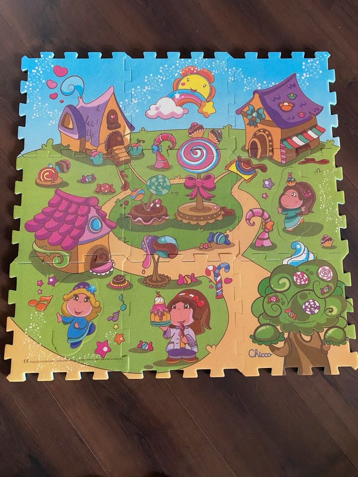 Puzzlematte Spielmatte 90x90 Candy Village in Dardesheim