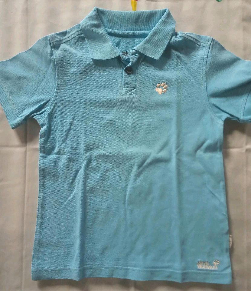 Paket 3 Poloshirts kurzarm Gr. 128 H&M Jack Wolfskin Primark in Wegscheid