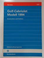 Golf Cabriolet 1994 Konstruktion und Funktion Selbststudienheft Hessen - Dautphetal Vorschau