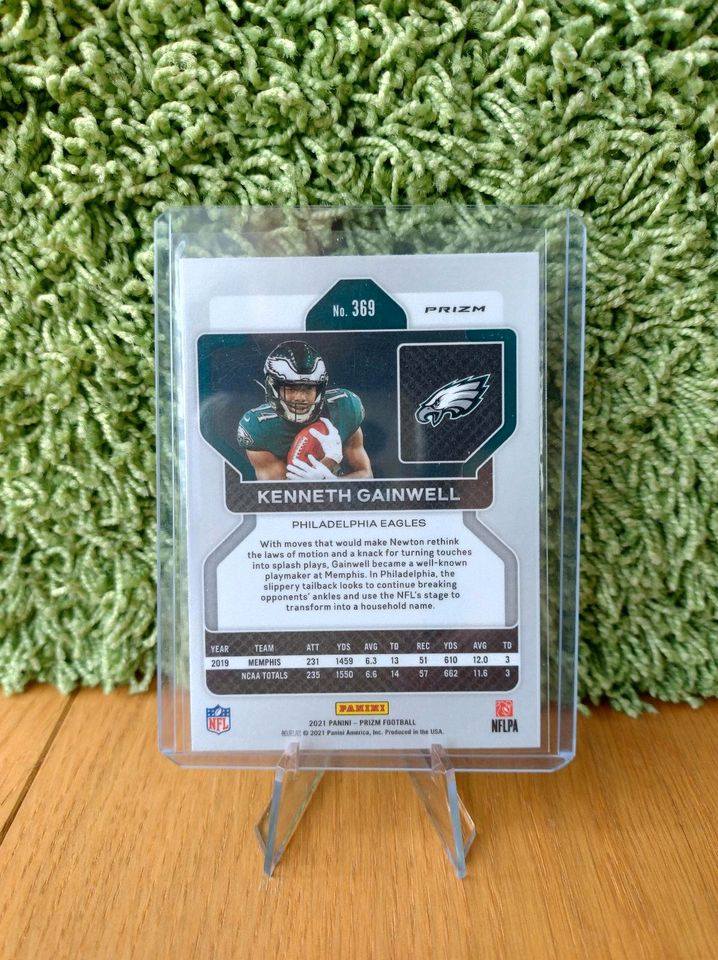 Kenneth Gainwell Panini Prizm Snake Skin Philadelphia Eagles in Winterhausen