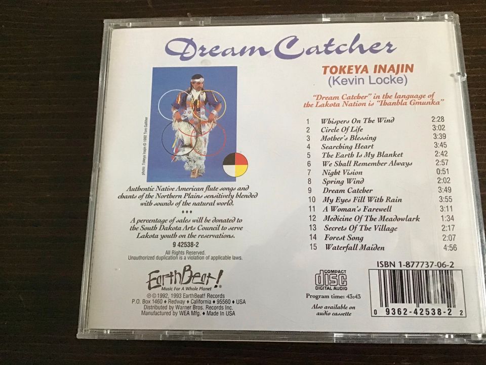 Tokeya Inajiu- Dream catcher (Kevin Locke) - CD - new age in Waldems