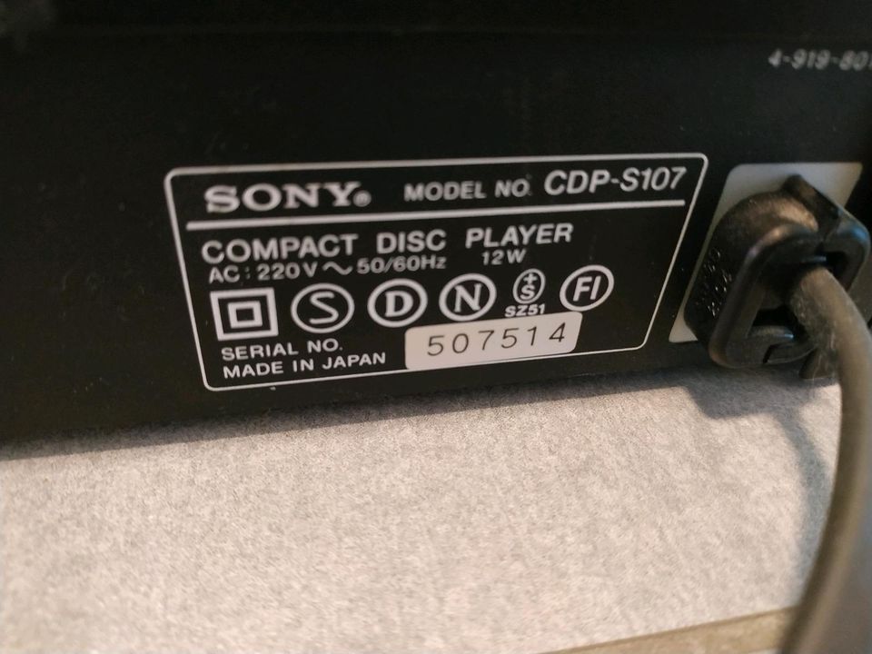 Sony MHC 2000 CD Player CDP S 107 in Hannover