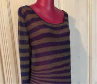 Joop Mesh transparenter Pullover Wolle Alpaka blau taupe Größe 40 Bayern - Regensburg Vorschau